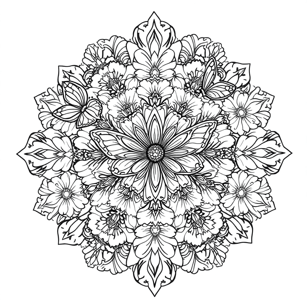 Adult Coloring Page Generator