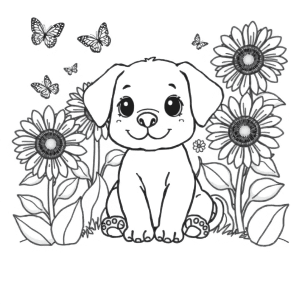 AI-generated coloring page example